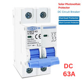 TOMZN 63A 1000V DC circuit breaker for solar panels and photovoltaic systems, DC BREAKER, SOLAR BREAKER, DC 32A BREAKER, TOMZN BREAKER